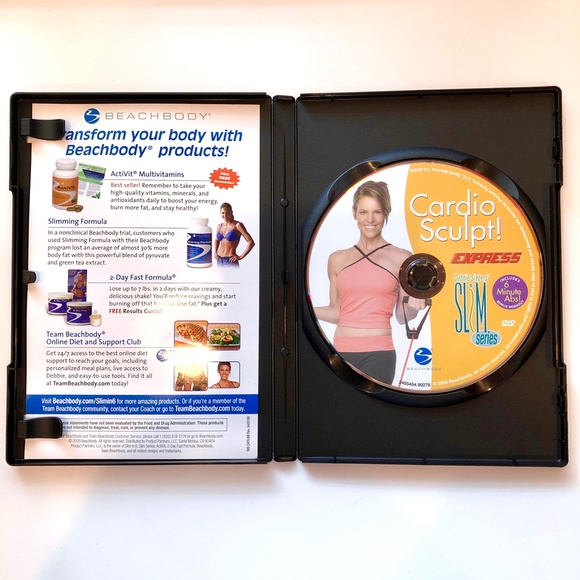 BEACHBODY Cardio Core + Cardio Sculpt! Express Debbie Siebers SLIM Exercise DVDs - Picture 5 of 6